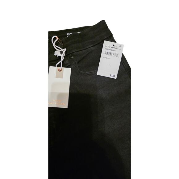 Good American Good Classic Slim Straight Jeans Cropped Size 6 - Picture 4 of 6